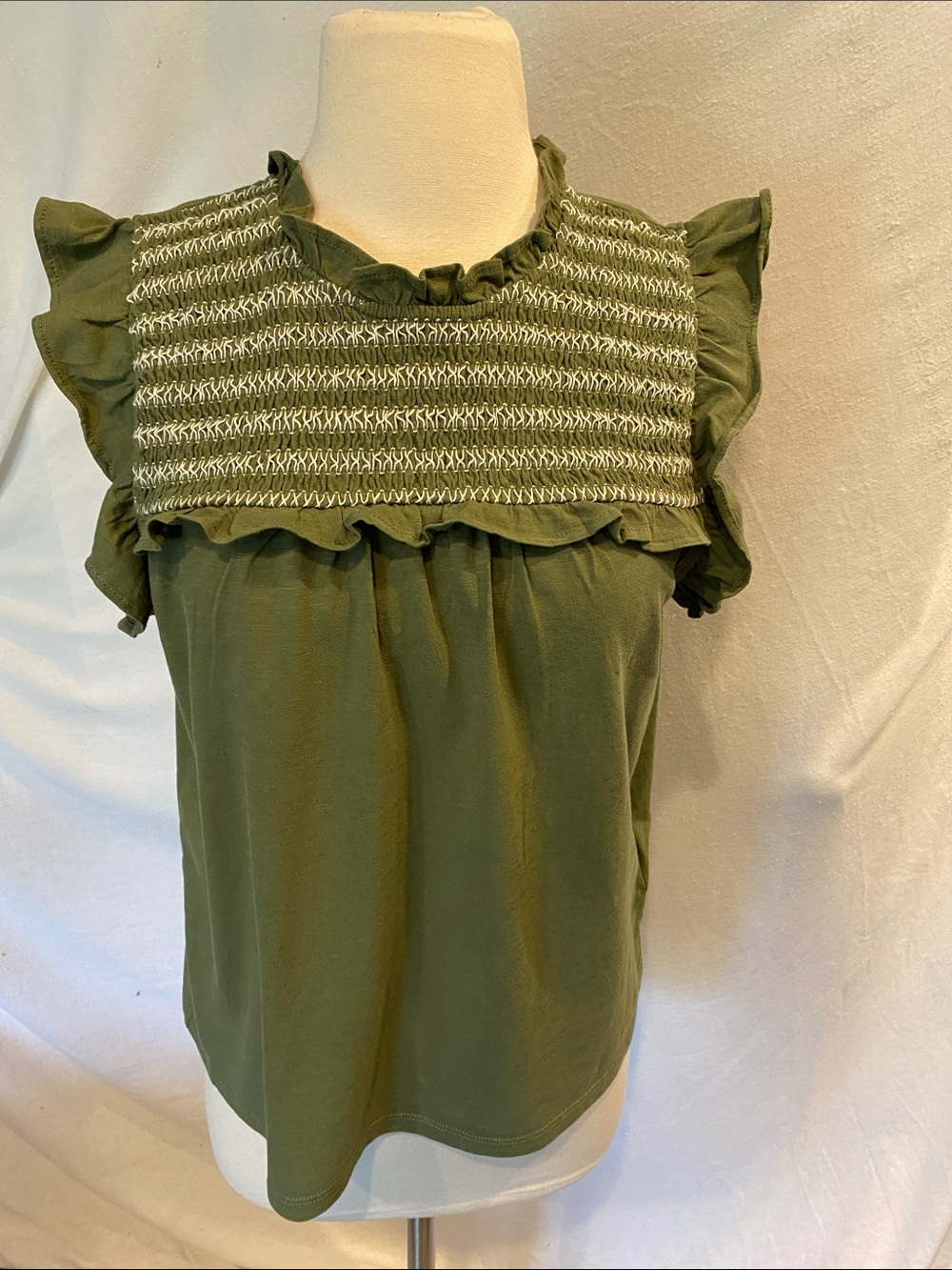 J Crew Ruffle Smocked Women's Top, NWOT